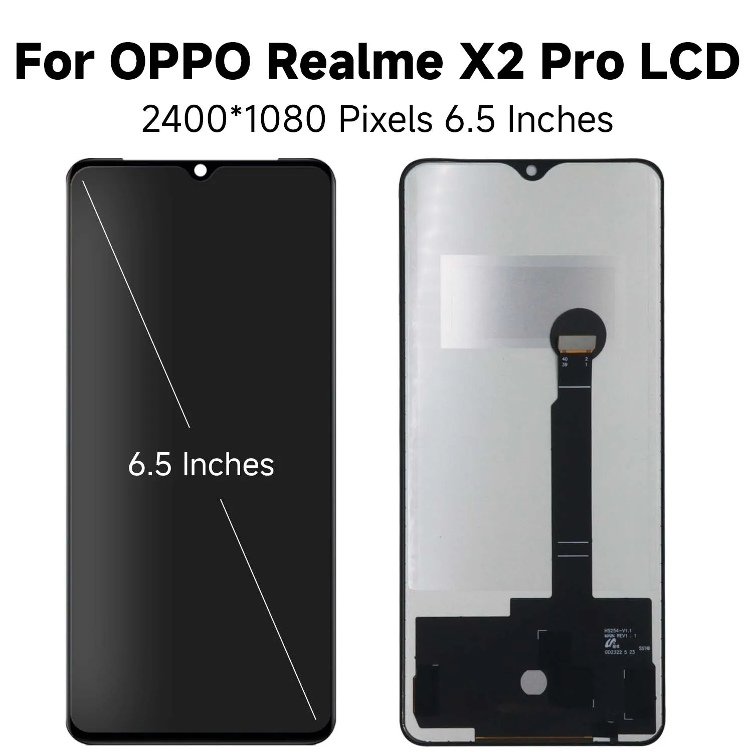 Tested AAA+ For Realme X2 Pro RMX1931 LCD Display Touch Digitizer Screen Assembly Replacement Parts 6.5\