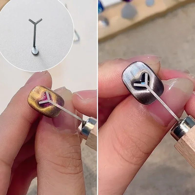 하트 모양의 자기 네일 도구 세트 매니큐어용 특수 U-핀 자석 폴란드어 지팡이가 포함된 혁신적인 고양이 눈 네일 아트 키트