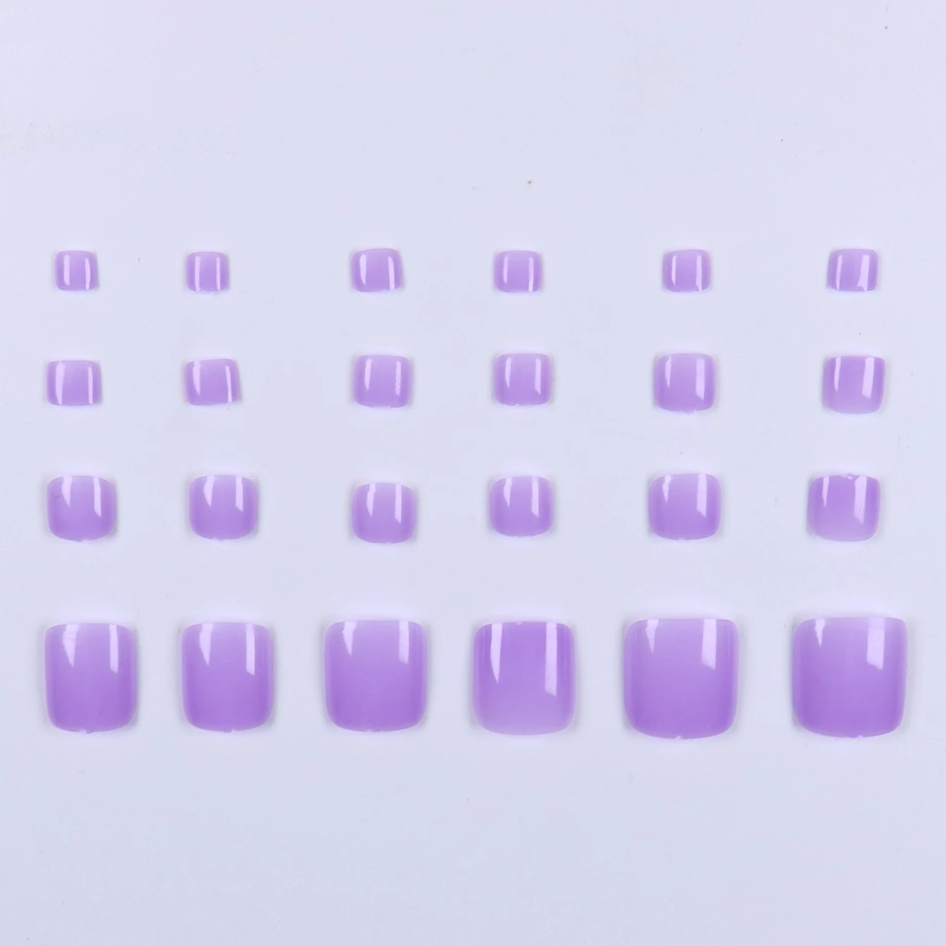 48 قطعة نمط الصحافة الأرجواني قصير مربع الصحافة نمط مسمار الفن التغطية الكاملة تو مسمار الاكريليك المرأة مسمار الفن