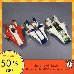 600+PCS MOC Space Battle RZ-2 A-wing Starfighter Model Building Blocks Technology Bricks DIY Creative Assembly Toys Kids Gifts