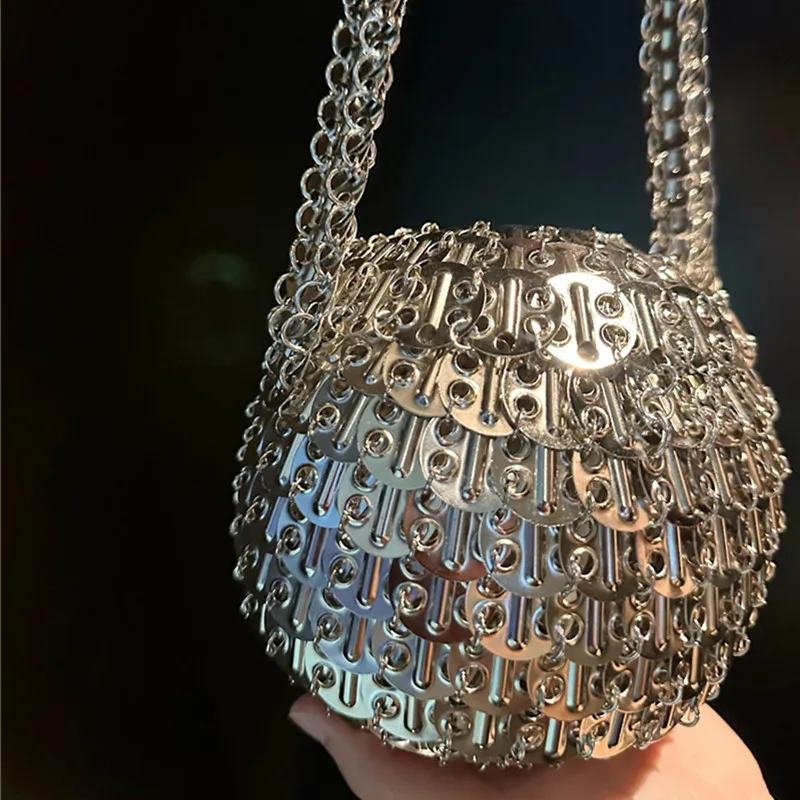 Luxury Designer Bags Women's Bag Aesthetic Evening Bag Tote Bag Hand Woven Metal Ball Holiday Party Shoulder Bag Handbag Women