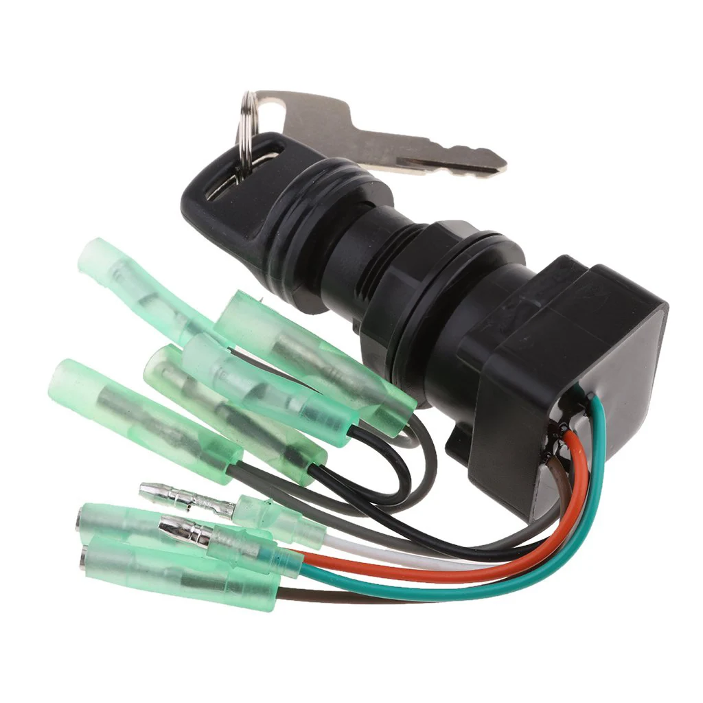 Mp51010 Ignition Switch For 2 And 4-Stroke Outboards Wires Are Color Coded And Replaces