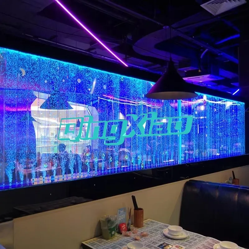 Customized Acrylic Bubble Water Curtain Wall Decorative Partition For Home Office Hotel Lobby Living Room Fish Tank Fountain