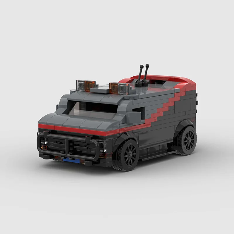 MOC Technical Car A-Team Vehicle SWAT Team Car Model Bricks Police Department Car Building Blocks Puzzle Set Children Toys Gifts