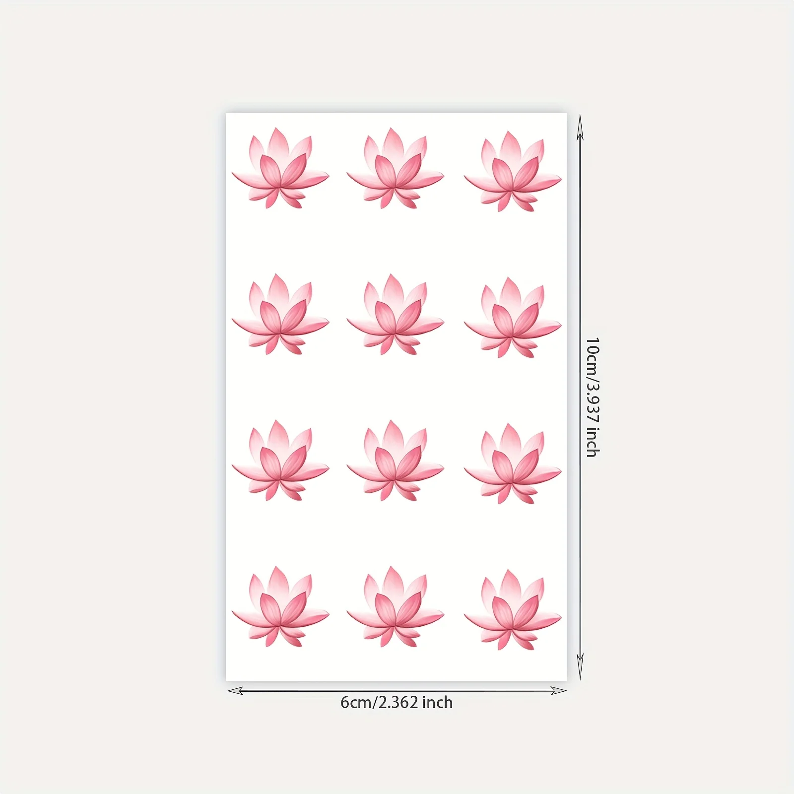 Realistic Pink Lotus Flower Temporary Tattoo Stickers -  Sweatproof Disposable Body Art for Good Luck