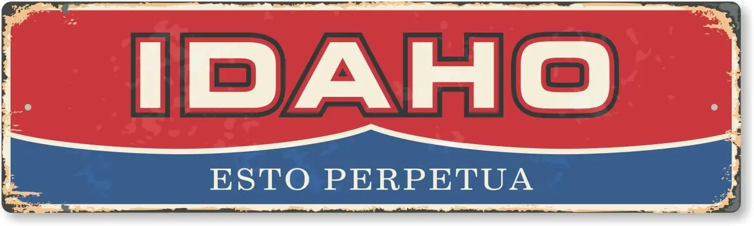 لافتة قصدير معدنية عتيقة SmartSign Arkansas State، ألومنيوم مقاوم للصدأ والحديد مع معطف شفاف، ديكور حائط قديم، متعدد الألوان