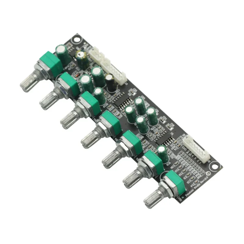 DC12-24V 5.1 Preamplifier Tone independent Channel Volume + Bass Frequency Adjustment 6 Way For 5.1 Amplifier Module