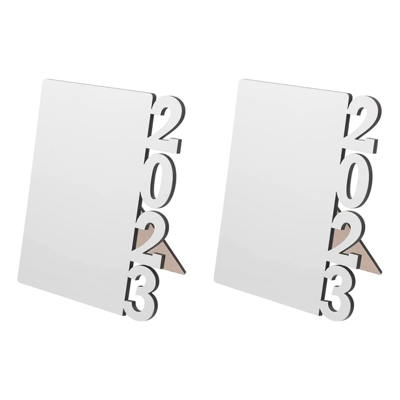 Em branco Graduação Picture Frame, Artesanato DIY, Sublimação Photo Frame, Cheer 2023, 2 pcs