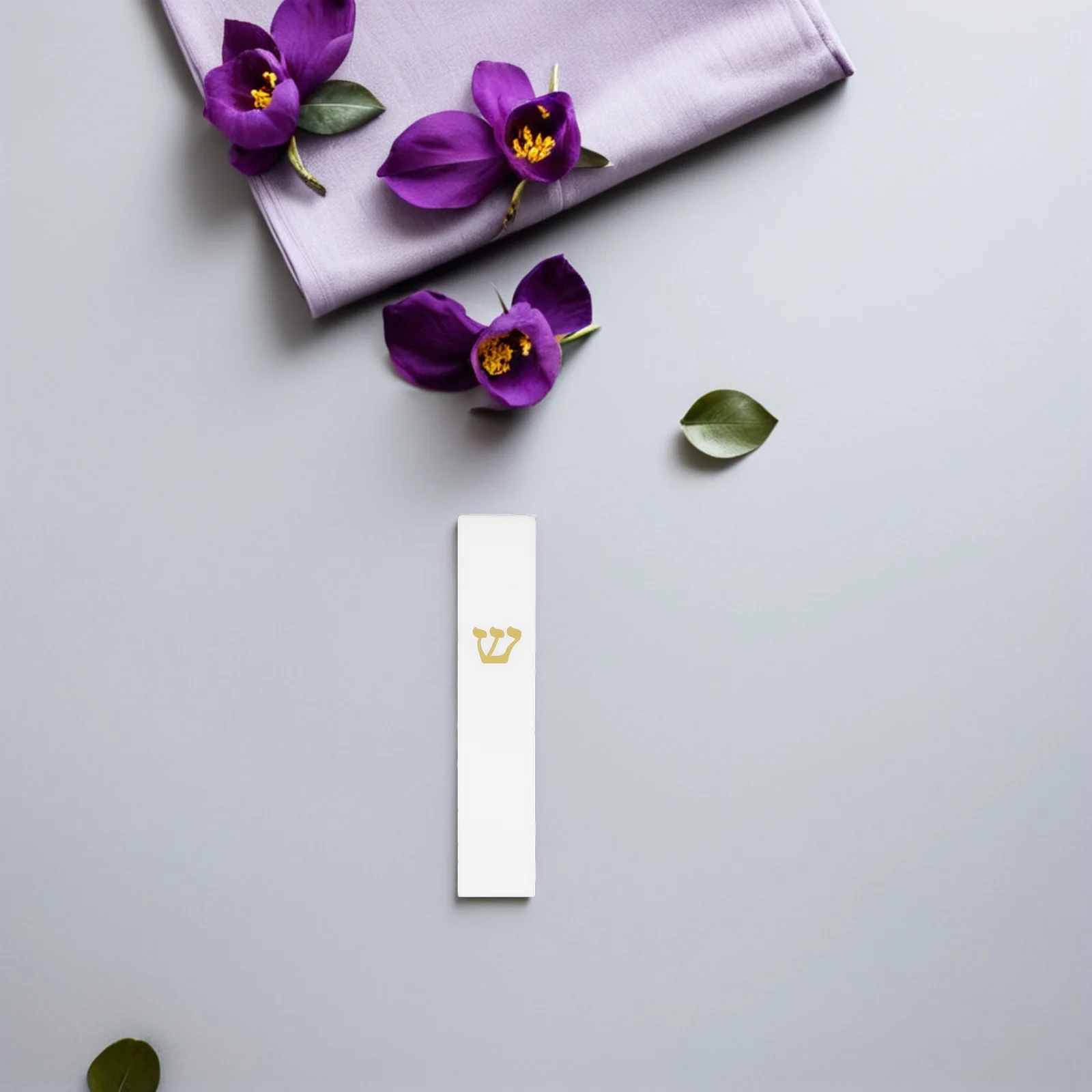 

2pcs Israeli Biblical Mezuzah Case White Resin Decorative Door Mizzuzah For Indoor Outdoor Use Easy Installation Weather