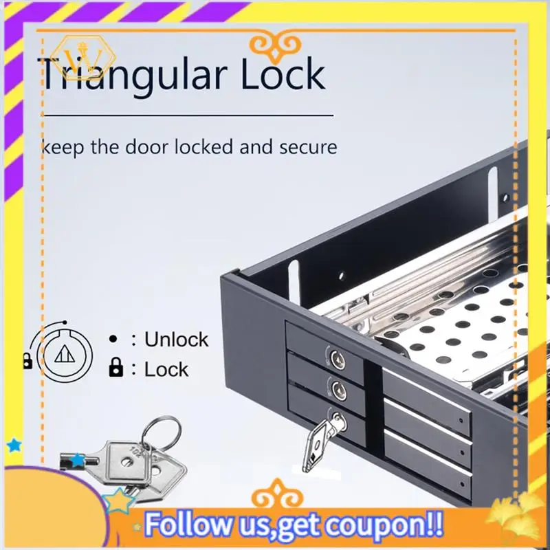 Latest-Aluminum Case 3Bay SATA Adapter 2.5 Inch Hot Swap SSD Hard Drive Bracket For 5.25 Optibay