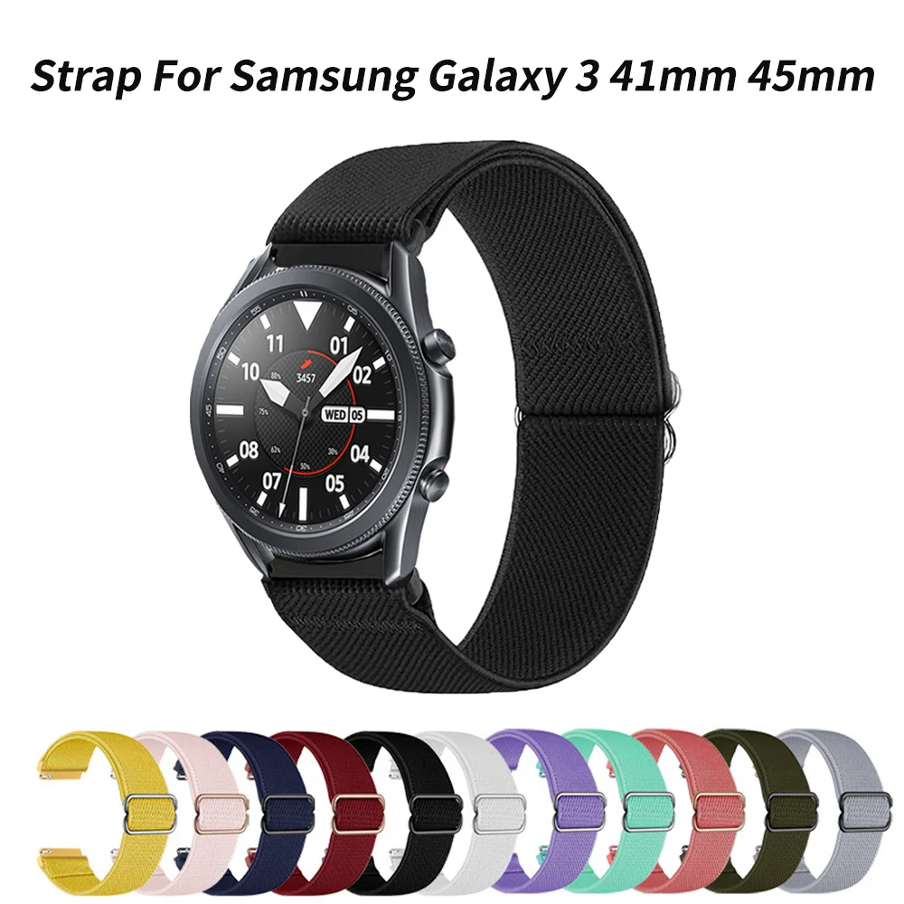 

20/22mm Nylon Strap For Samsung Galaxy 3 41mm 45mm/Galaxy 42mm 46mm/Gear S2 S3 Adjustable Elastic Sport Bracelet Huawei GT2 Band