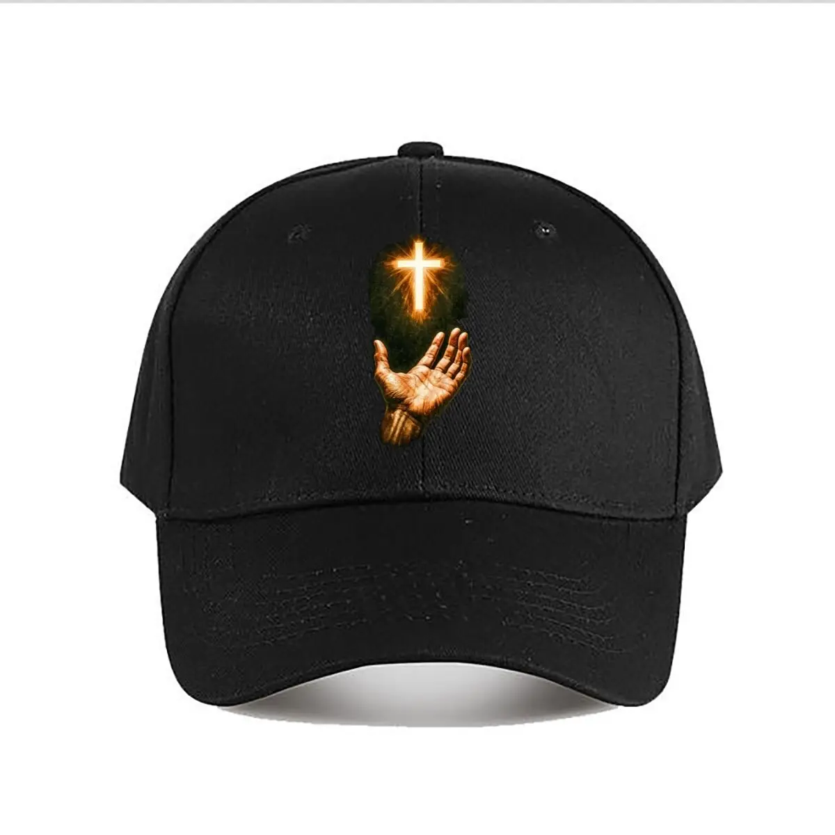 Glowing Cross Praying Hand Baseball Cap Fashion Men Sunhat Women's Outdoor Sports