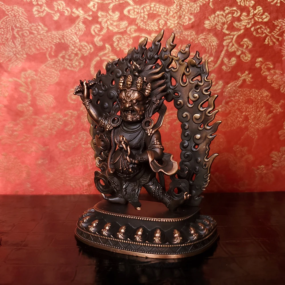 Nepal Craft Copper King Kong Hand Protector Bodhisattva Buddha Statue Ornament Tibetan Home Furnishing Centimeter Buddhist Hall