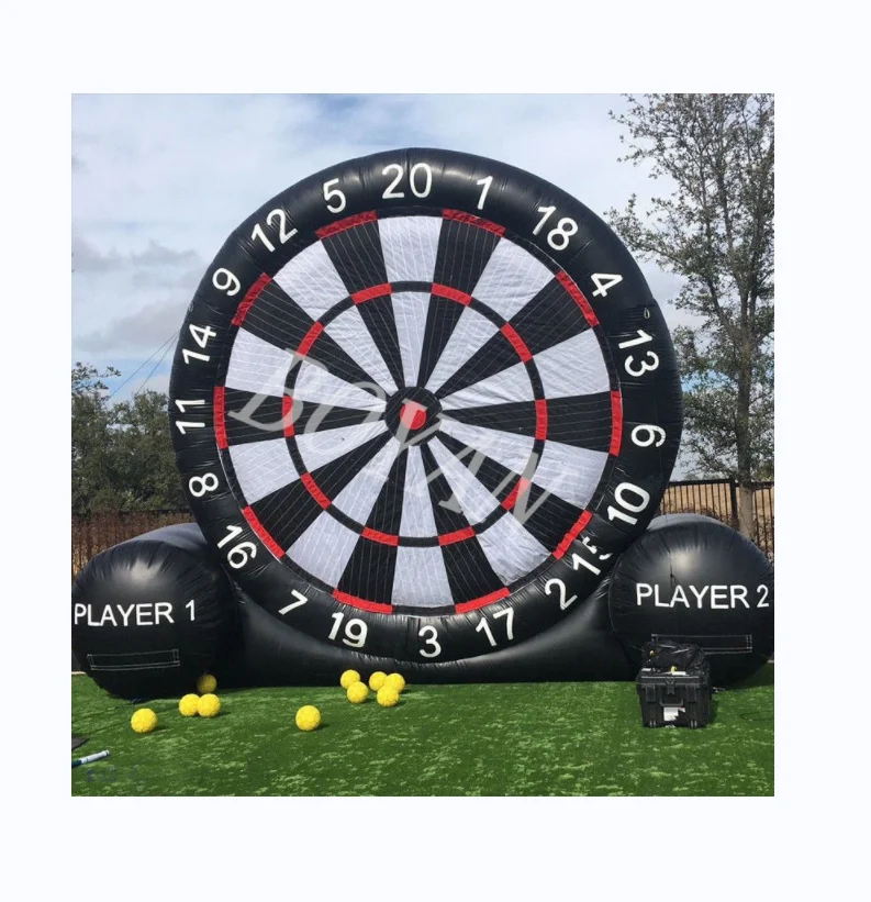 Commercial Carnivals Inflatable Dart Board Football Shooting Sport Dartboard Game Giant Inflatable Soccer Dart Board For Sale