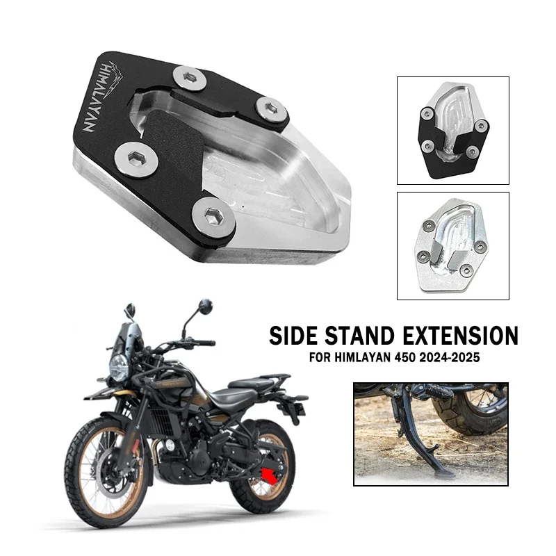 For Himlayan 450 Motorcycle Enlarge Kickstand Extension Plate Pad Pedals HIMALAYAN 450 2024 2025 Accessories