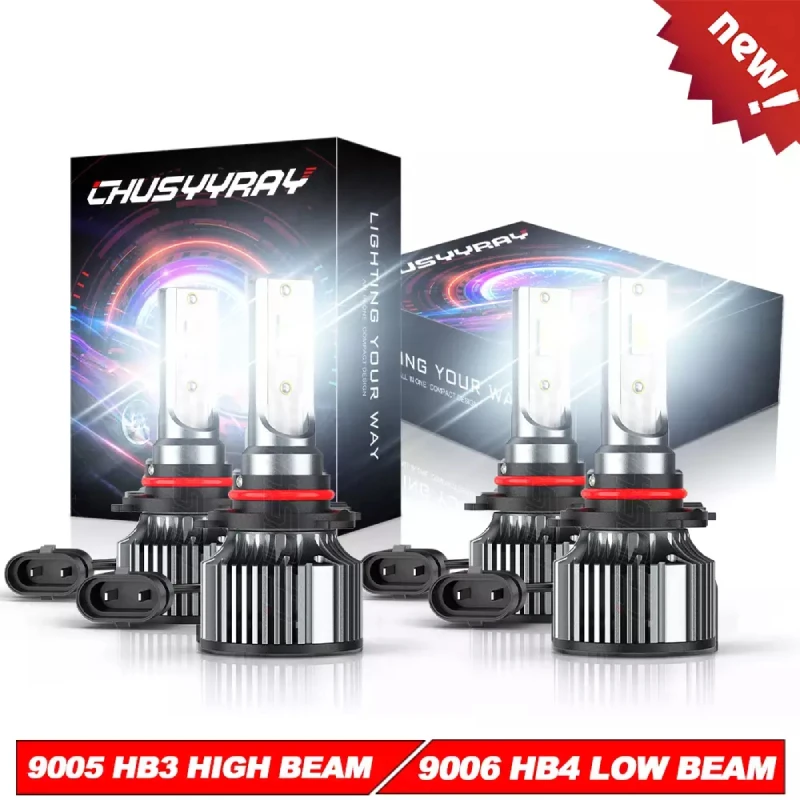 

4x 9005 9006 LED Headlights Hi/Lo beam + Fog Lamp 12V 6500K Super Bright For Freightliner Coronado 132 Tractor Truck 2013-2016