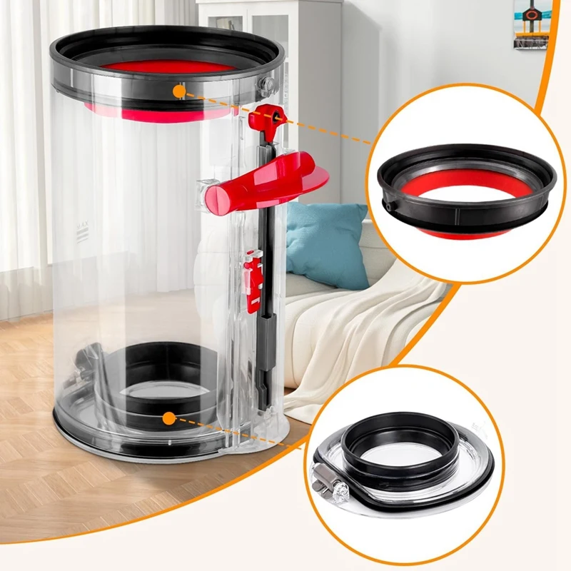ABAE-Dust Container With Filter Replacement Parts For Dyson V10 SV12 Animal And Absolute Vacuum Cleaner Accessories Dustbin