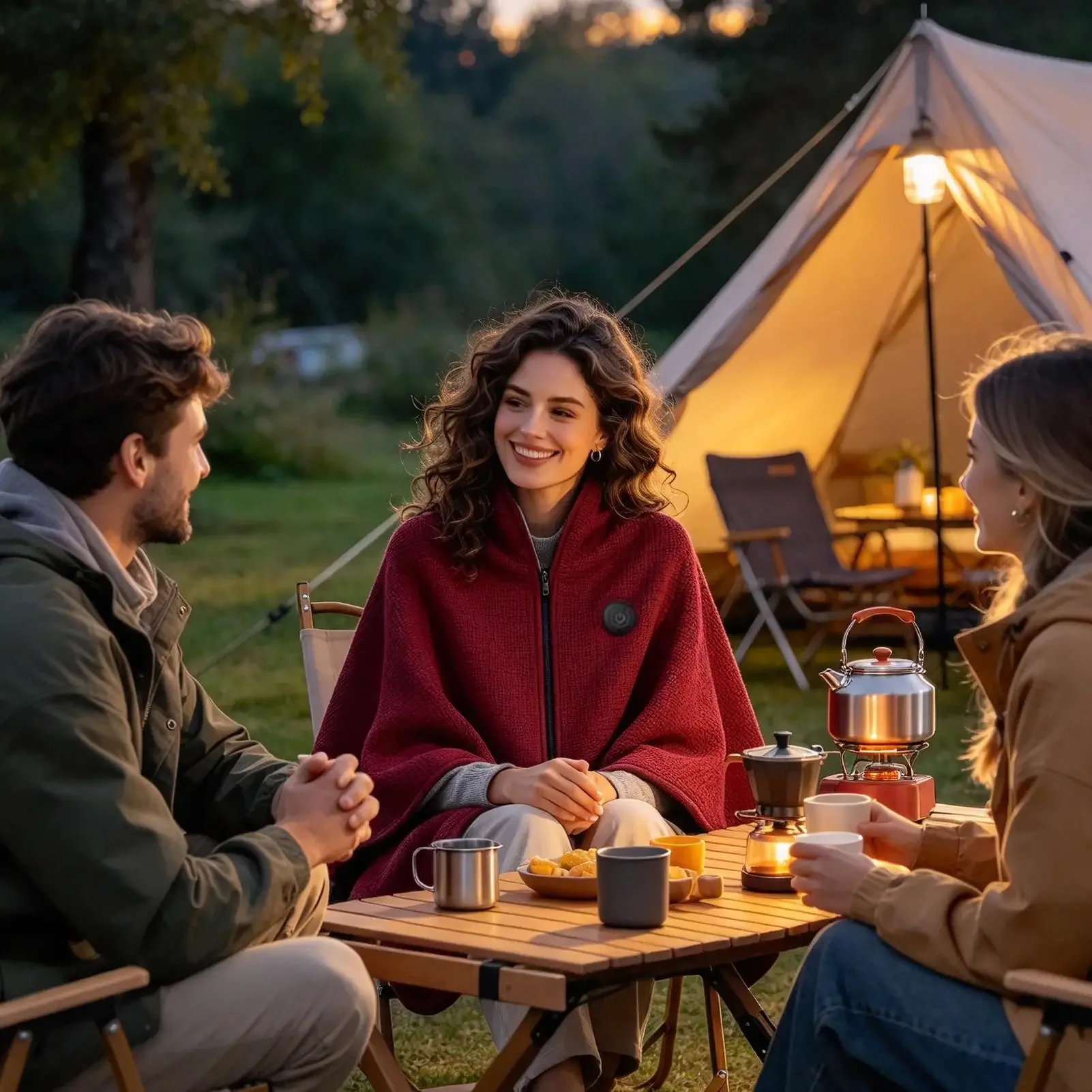 Wearable USB Electric Blanket Heating 3 Levels Washable Heating Winter Warm Blanket Home Office Outdoor Heating Mattres