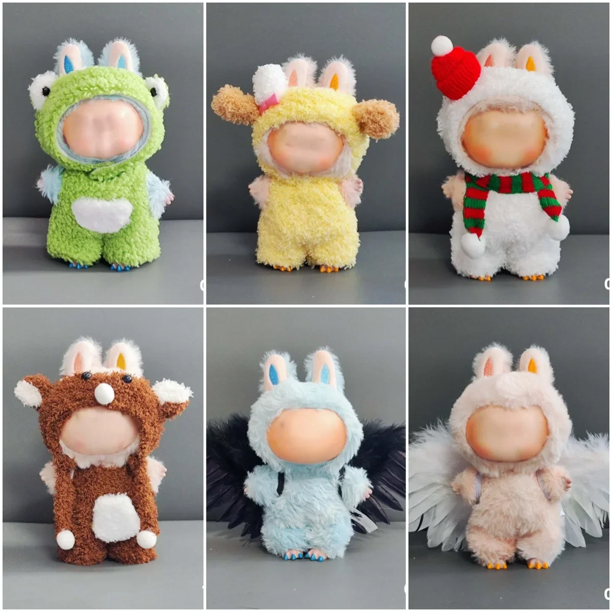 

Clothes for Labubu 17cm Mini Plush Doll Clothes & Accessories Idol V1 V2 - Christmas Cookie Man, Camisole, Hat,