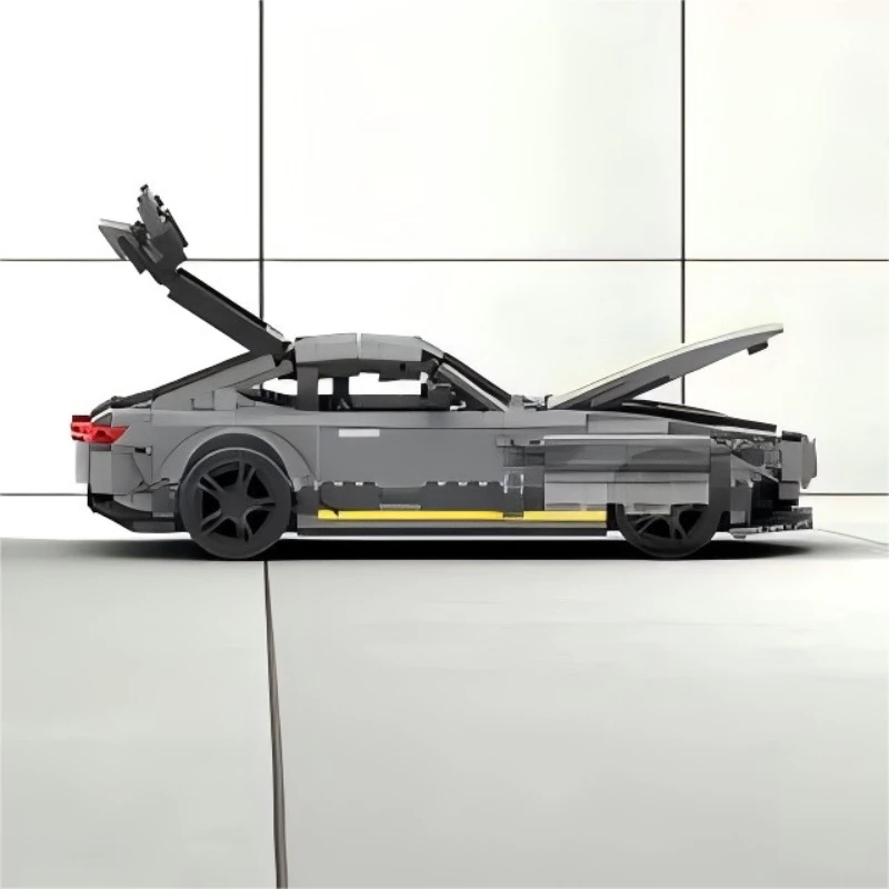 MOC Kreatives City-Speed-Sportwagen-Modell mit hohem Schwierigkeitsgrad, coole Bausteine, Montage-Spielzeug für Erwachsene, Geburtstagsgeschenk, Dekoration – Detail 4