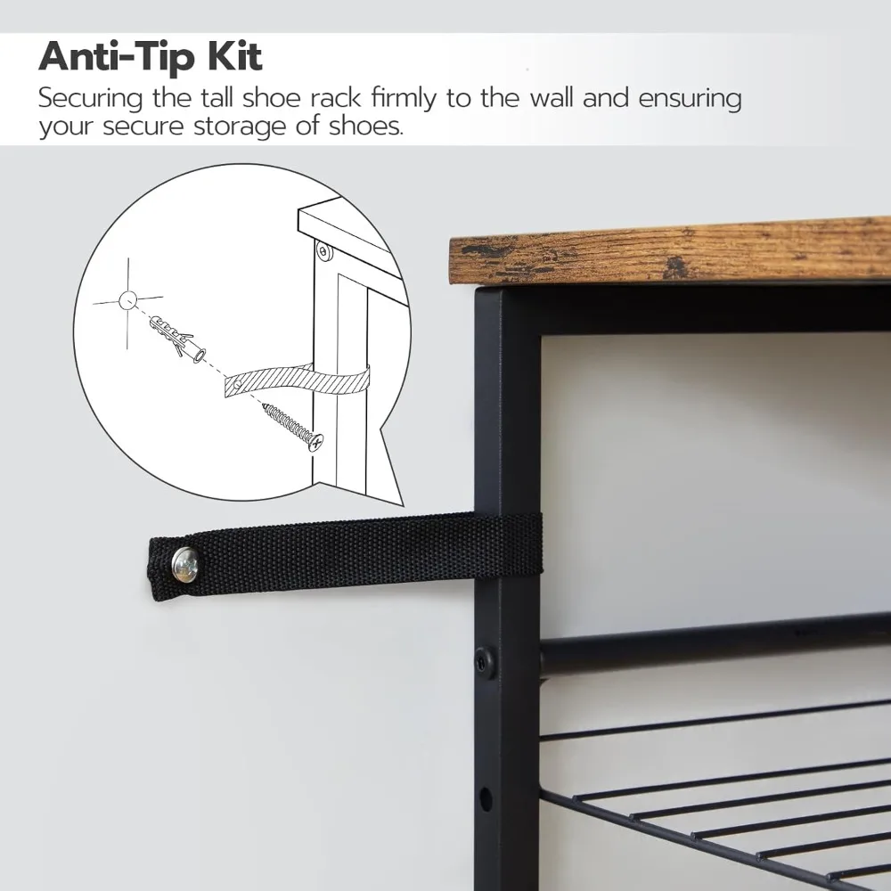 طاولة قهوة حديثة من FOLUBAN، طاولة مركزية من الخشب الريفي مع مساحة تخزين لغرفة المعيشة، شاي كوكتيل منخفض مستطيل صناعي من طبقتين