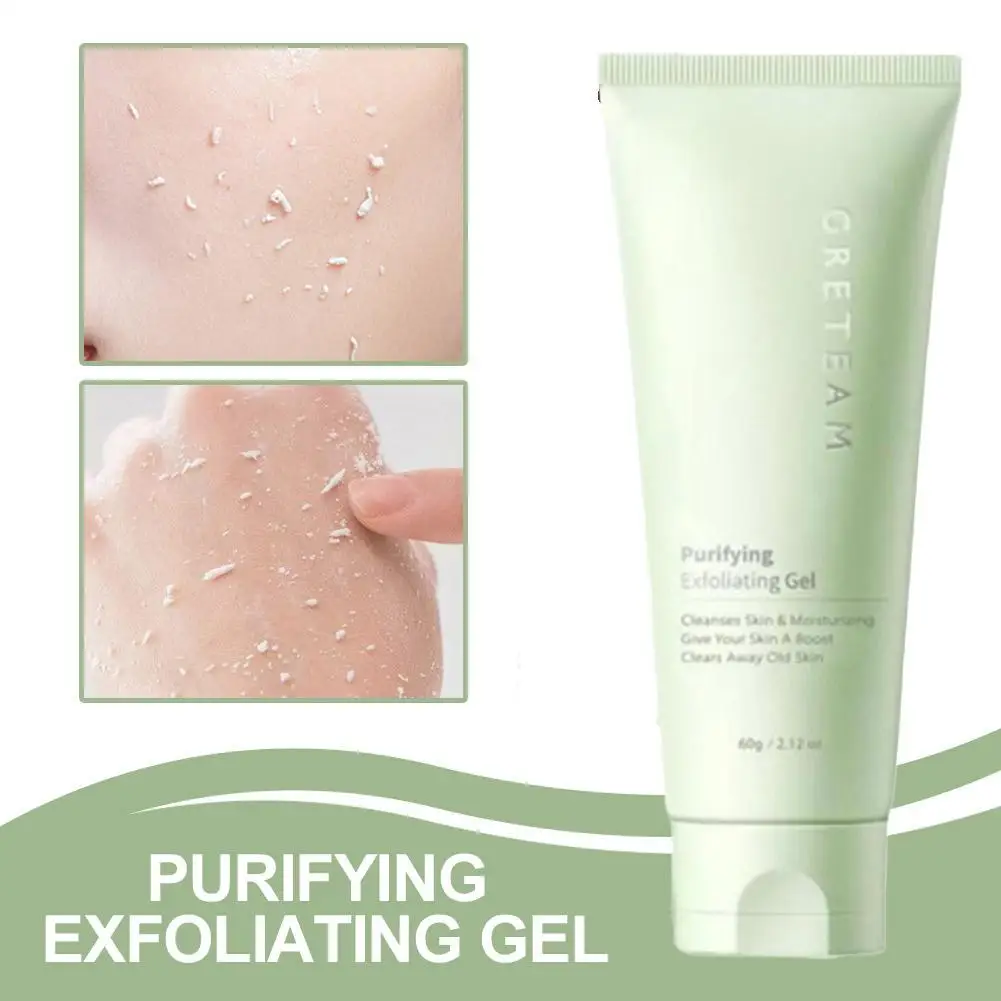 60g Deep Cleaning Exfoliator Gel Unisex Facial Moisturizing Scrub Gel อ่อนโยนไม่ระคายเคืองปรับปรุงผิวเจลทําความสะอาด