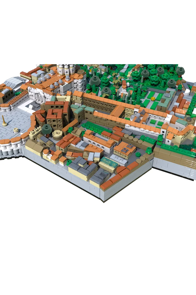 MOC Vatikan Stadt Ziegel Modell Modulare Vatikan Stadt Architektur Street View Bausteine Montage Spielzeug Kinder Geburtstag Geschenke