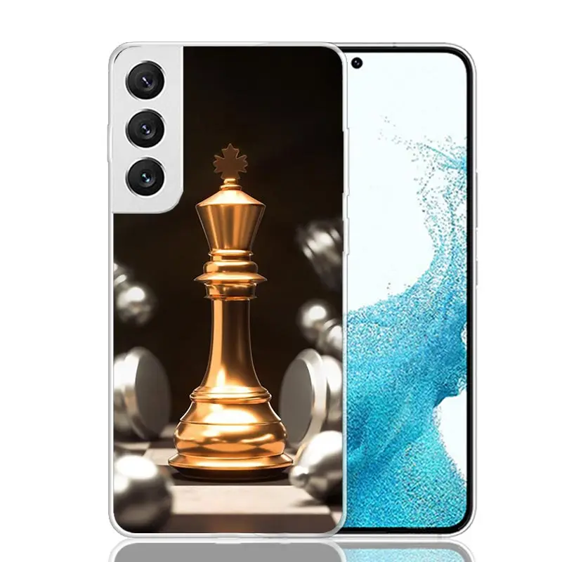 Competitive Chess Game Phone Case For Samsung Galaxy S24 S23 S22 S21 FE S20 Ultra S10 Plus S10E S9 S8 + Art Customized Coque Cap