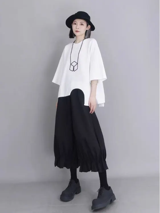 ゆったりとしたワイドレッグパンツ カジュアル ナインポイント スリミングデザイン k スレフラワーバッド サマーカジュアルパンツ ハイウエスト ket