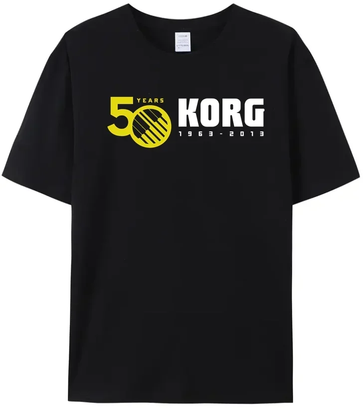 Men's Short Sleeve Casual T-Shirts with Korg Keyboard Logo, Breathable and Comfortable for Summer