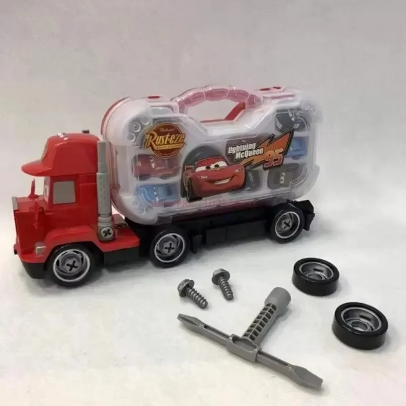 Disney pixar carros brinquedo conjunto pull-back caminhão modelos relâmpago mcqueen jackson tempestade mack veículos de jogo das crianças presente colecionável