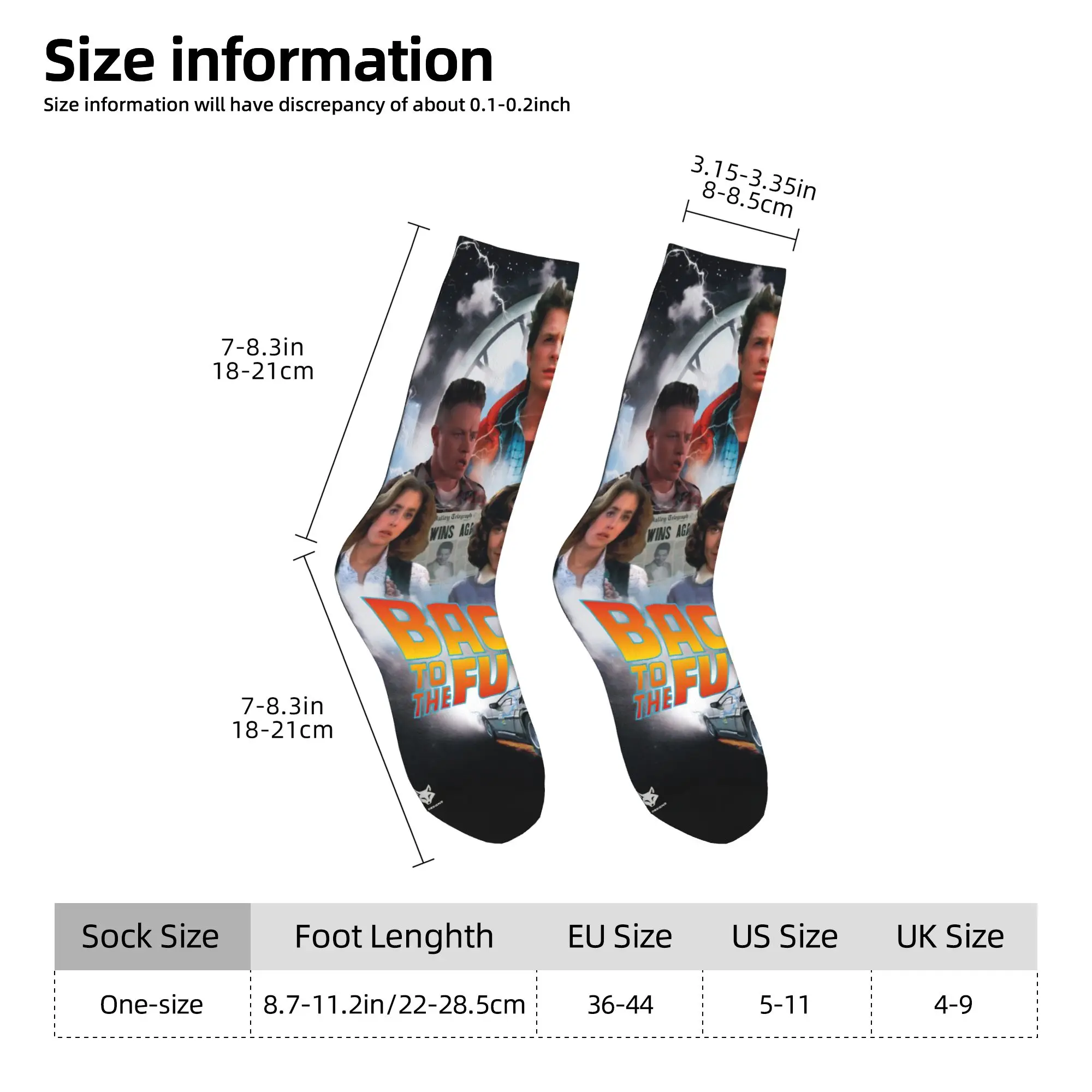 جوارب رجالية عودة إلى المستقبل جوارب مضادة للانزلاق جوارب ناعمة دافئة للخريف جوارب جري مطبوعة على الموضة #5