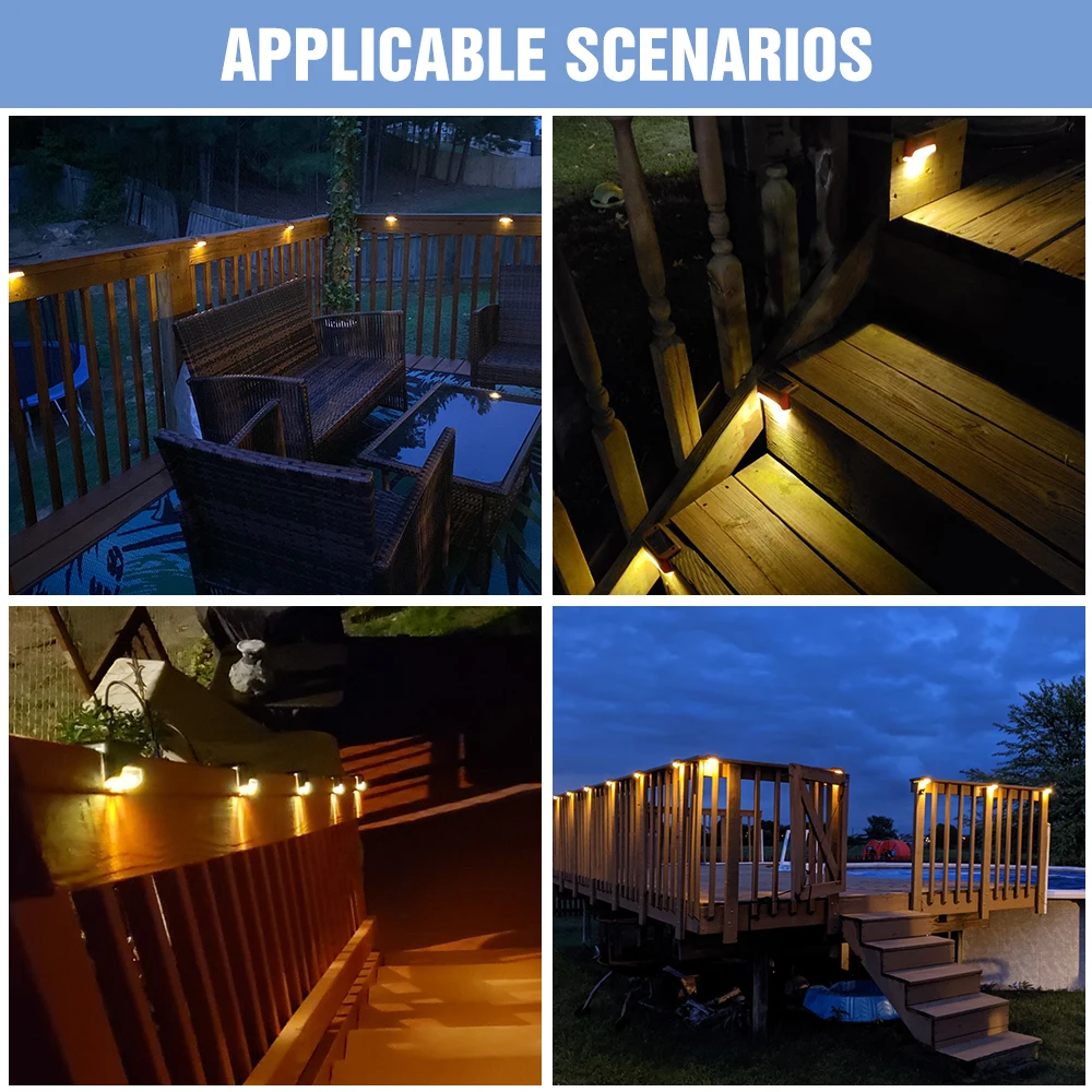 LED Reflektor Solar Licht Outdoor Garten leuchten Dekoration für Treppen IP65 wasserdichte Lichtsensor Straßen schritt Lichter Hinterhöfe