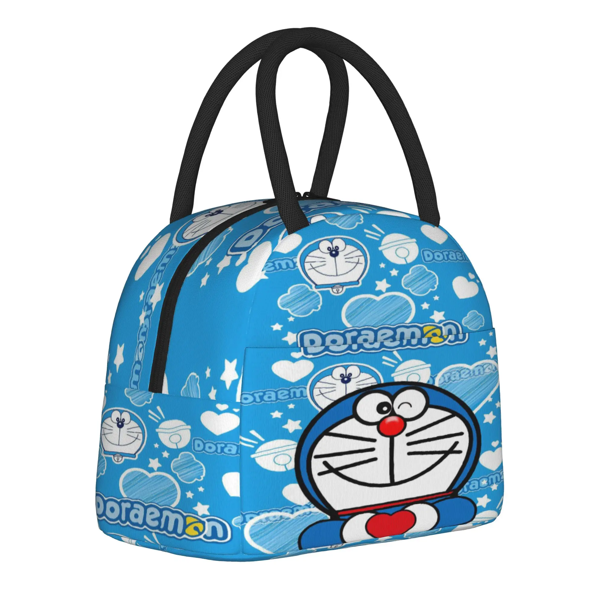 

doraemons blue cats cat Insulated Lunch Bag for Men Women Storage Food Box Portable Thermal Lunch Boxes For School Office