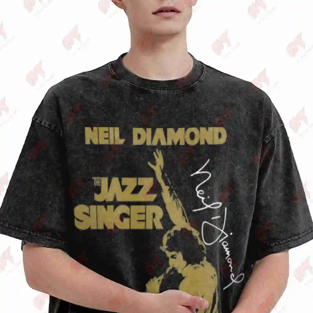 Neil Diamond The Jazz Singer Vintage Washed Tee Pure Cotton T-Shirt