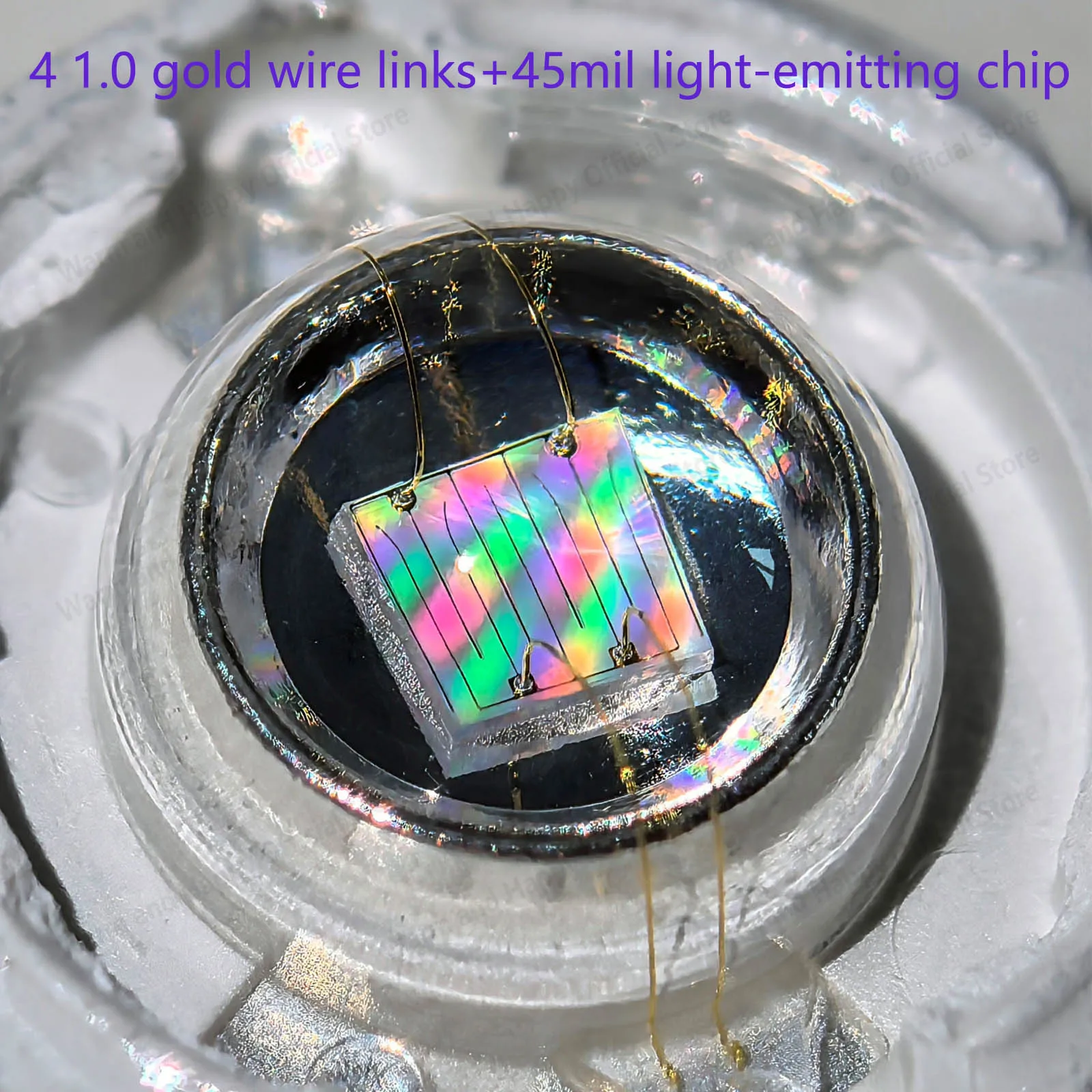 ชิป LED 3W 10 ชิ้น DC3-3.6V สำหรับตรวจจับการฆ่าเชื้อ แสงสีม่วง 395-405 นาโนเมตร ขนาด 45 มิล พร้อมฐานทองแดง อุปกรณ์เสริมหลอดไฟไดโอด