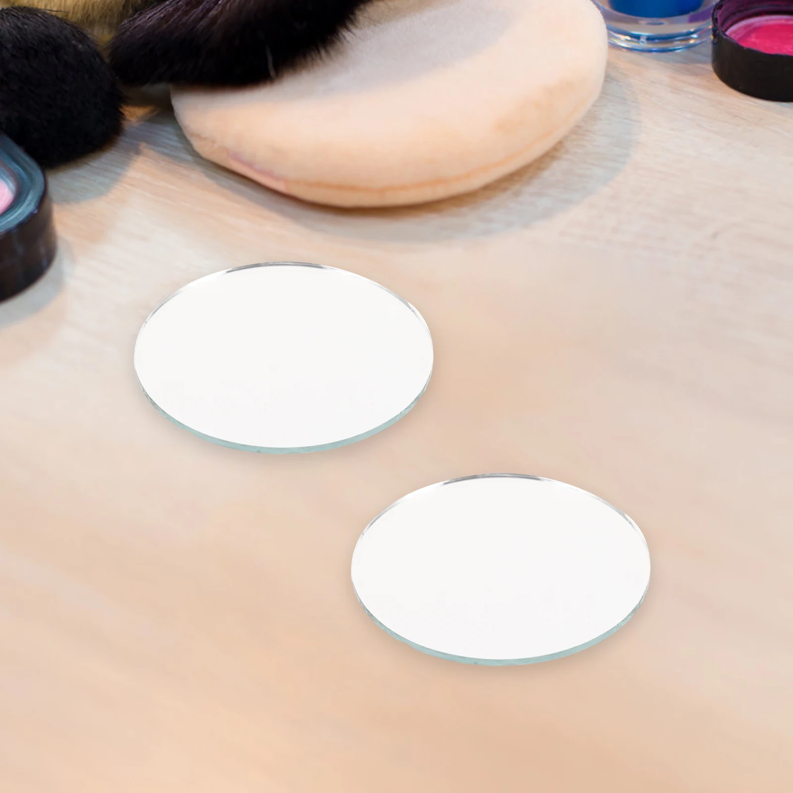 

10 Pcs Round Lens Mini Makeup Mirror Craft Glass for Crafts Compact Travel