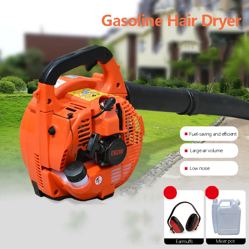 2 Stroke Gasoline Leaf Blower 48CC Cordless Gasoline Engine Leaf Blower for Yard Garden Lawn Care and Street Cleaning