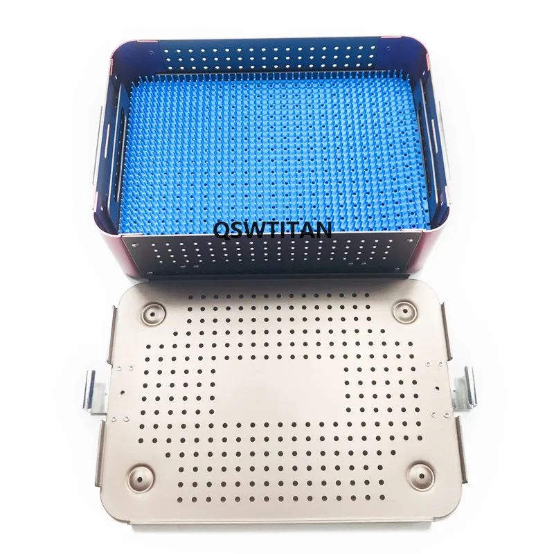 Aluminium alloy sterilization tray case dental Disinfection box opthalmic surgical instrument