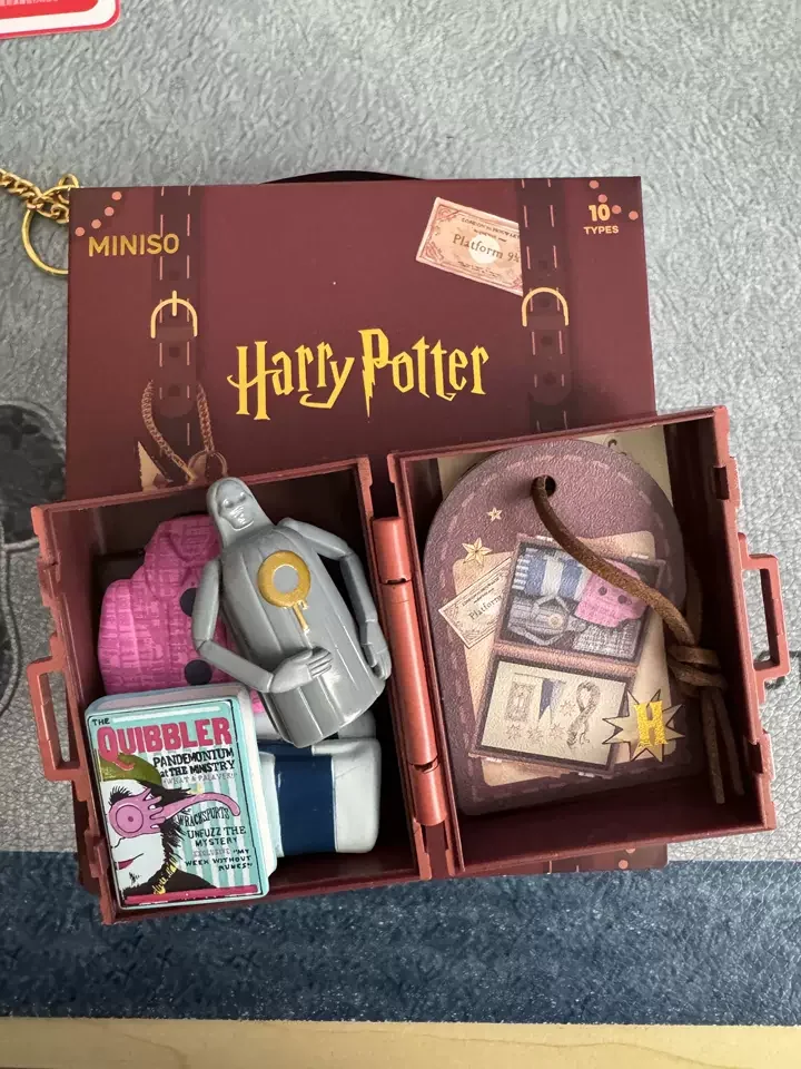 Miniso Authentic Harry Potter Series Hogwart Wizard School Blind Box Luggage Ornament Cute Anime Decor Toys Birthday Gift