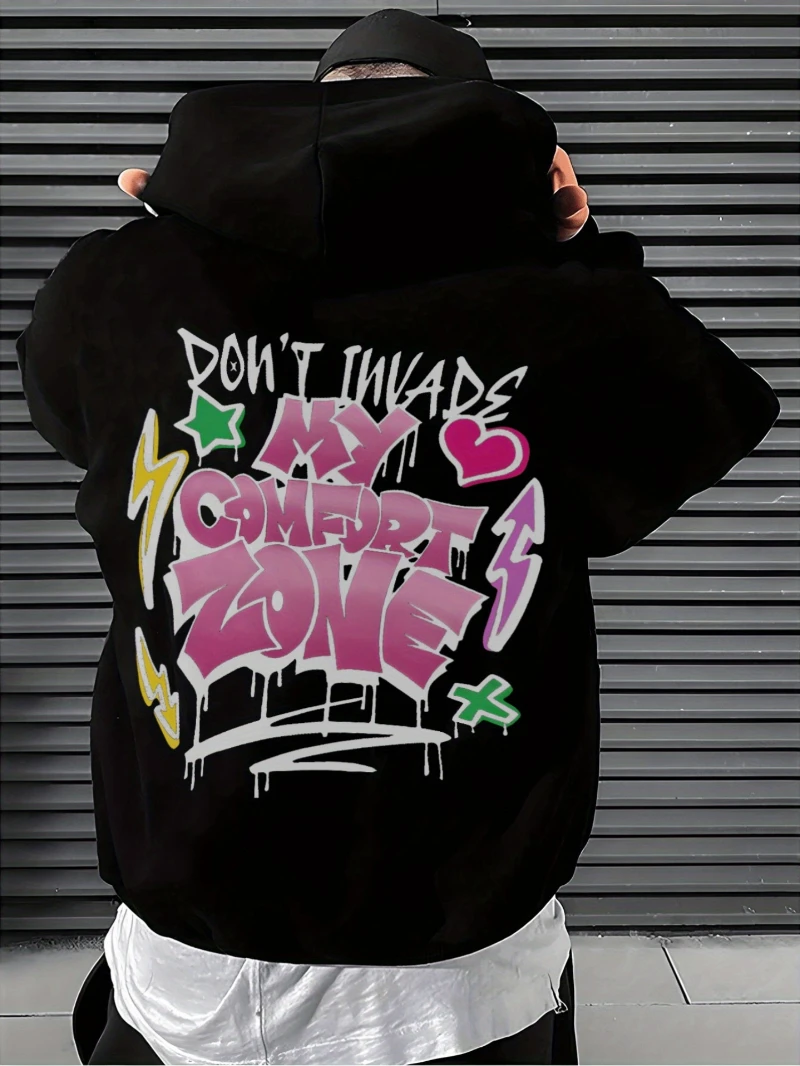 

2025 Autumn and Winter Men's Casual Letter Print Hoodie _ _ High-end Luxury Is for Both Men and Women Top