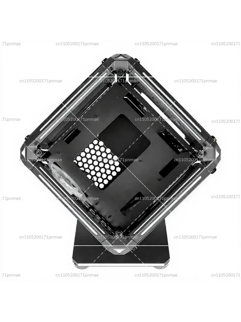 Cube Shape Water Cooling RGB Optical Ribbon Cable Animation PC Gaming Computer Case