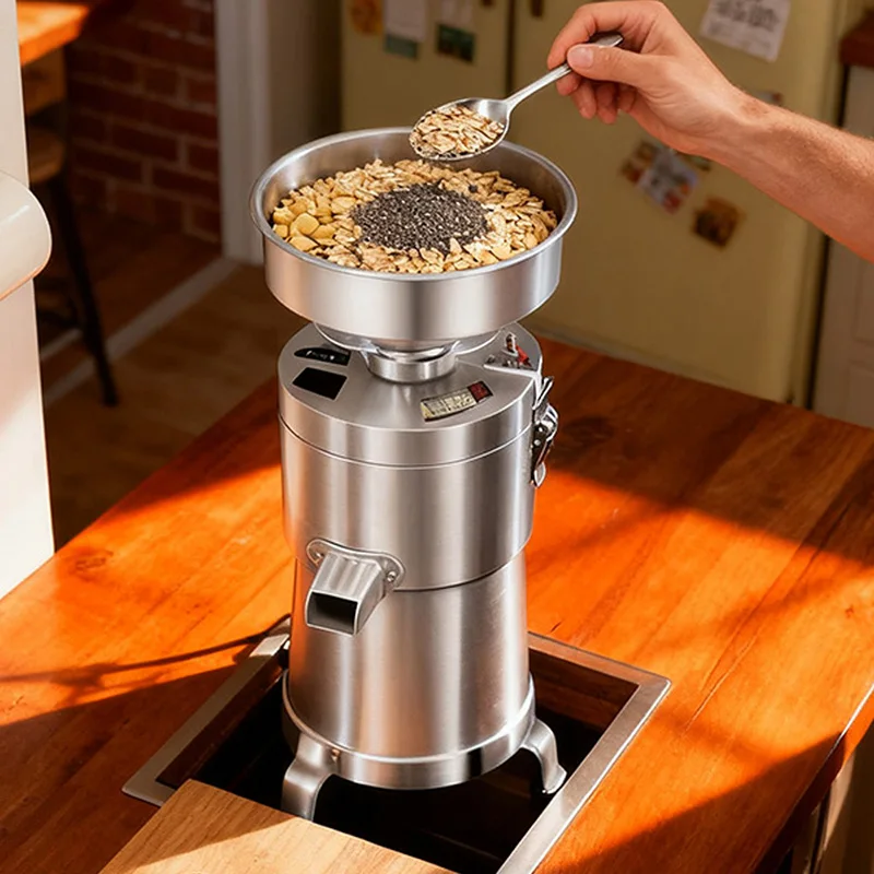 Máquina comercial para hacer leche de soja, sin necesidad de filtro, molienda automática de tofu de soja, para desayuno, restaurante y hogar