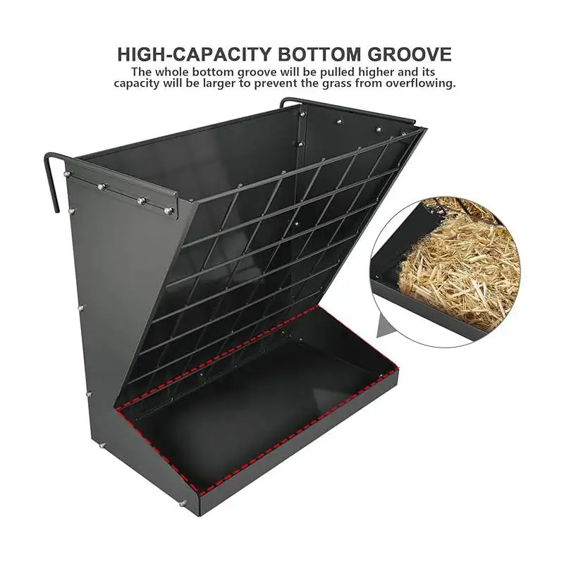 

Round Bale Hay Feeder Cattle/Horse Horned Animal Feeding Rack