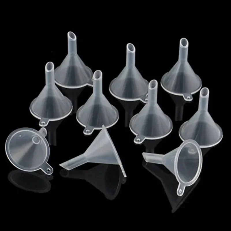 10/1PCS Mini Clear Funnel Small Mouth Liquid Oil Funnel Plastic Funnel Laboratory Supplies Tool School Experimental Supplies