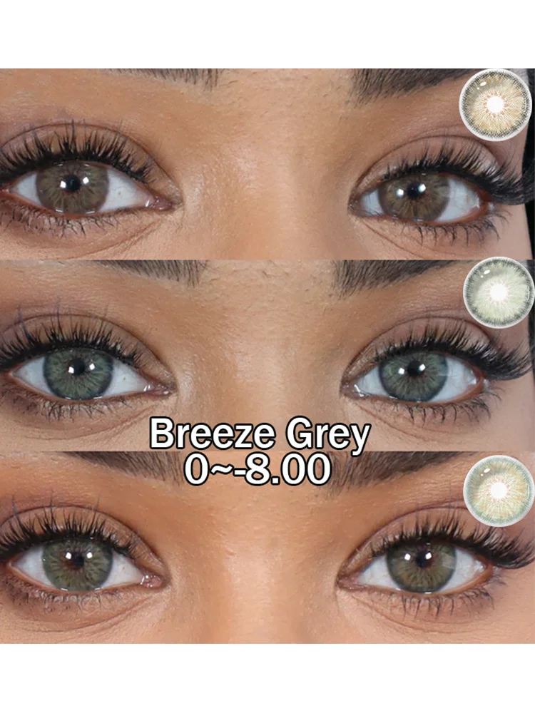 MILL CREEK 1 Paar farbige Kontaktlinsen mit verschreibungspflichtigen Linsen, Beauty Pupils Green Contacts Circle Lens, natürliche koreanische Linsen