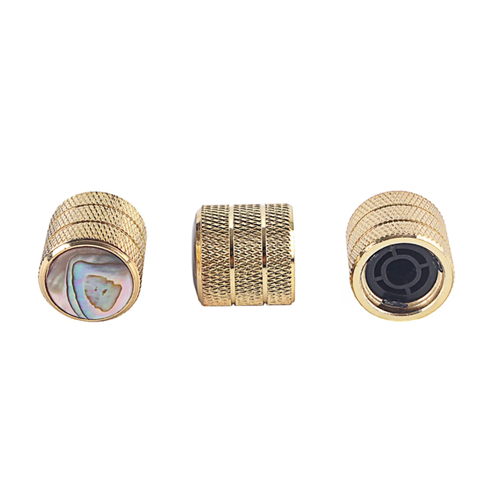 

3pcs Gd232 Electric Bass Tone Volume Replacement Plastic Durable For Guitar Golden Guitar Parts Control Knobs Cap Volume Tone