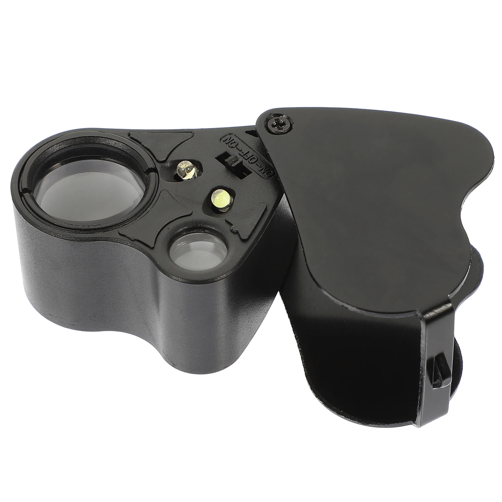 

Portable Jewelry Glass LED Gem Tools Foldable Handheld Microscope Lens Light Source For Gemstone Tester