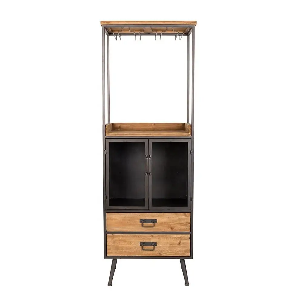Z DU'S Modern Solid Wood Cabinet With Slim Tall Design, Space-saving. Features 2 Doors And 2 Drawers With Ample Storage Capacity