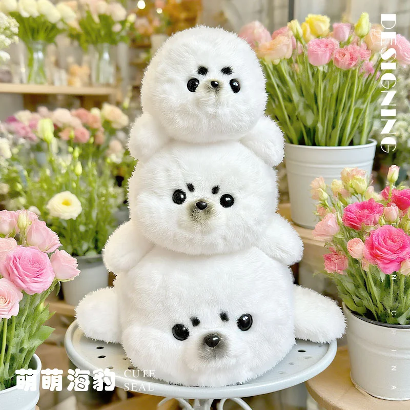 

Soft Cute Seal Plush Toy Sea World Animal Sea Lion Plush Stuffed Doll Big Eyes Baby Birthday Gift for Kids Girls High Quality
